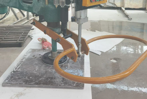 Machine à meuler pour granit, marbre, béton, bordures – Équipement de polissage horizontal multifonctionnel, meuleuse portative pour le traitement de la pierre - Product Image 2