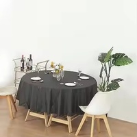 Nappe de table personnalisée avec logo d'usine, PEVA, couleur unie, nappe de fête, nappe de pique-nique, nappe ronde en plastique, imperméable, jetable
