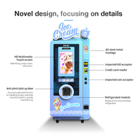 Distributeur automatique de crème glacée molle TCN, fonctionnant avec des pièces de monnaie, avec écran tactile de 22 pouces pour le marché européen