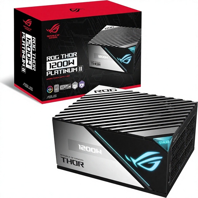 ROG Thor 1200W Platinum II Fully Modular Power Supply 80+ Platinum A++ Certified Black 135mm PWM Fan Desktop Stock