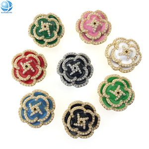 Long Lanh Clip Hơn Hiện Có Nút Phụ Kiện Có Thể Tháo Rời Rhinestone Lá Clover Nút Jewel Tùy Chỉnh Áo Sơ Mi Nút Bìa Cho Phụ Nữ - Product Image 2