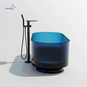 カラフルなソーカー温水浴槽製造大人用自立クリア浴槽複合樹脂半透明タブ - Product Image 5