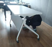 Table de réunion pliante blanche, table de conférence, mobilier de bureau