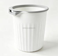 Poubelle PP 17L Ronde Minimaliste avec Serrage Sécurisé pour Bureau, Cuisine, Petit Bureau à Domicile, Vente en Gros, Logo Personnalisé