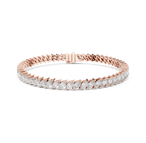 Bracelet en diamant cultivé en laboratoire en or, bijoux fins de créateur, bracelet tennis en diamant en or, élégant et contemporain - Product Image 3