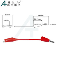 JIALUN 4mm Banana Plug to Copper Electrical Clamp Alligator Clip Test Cable Leads
