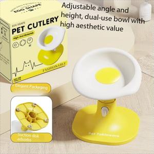 Gamelle pour animaux de compagnie en PP, double usage, angle et hauteur réglables, soutien du cou, grande capacité, ventouse <span class=keywords><strong>anti</strong></span>-basculement, moderne, pour chiens, aliments - Product Image 2