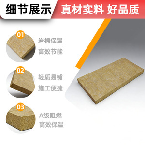 แผ่นฉนวนกันความร้อนใยหินยูซิง หนา 40 มม. แผ่นผนังภายนอกทนไฟ แผ่นแซนวิช - Product Image 2
