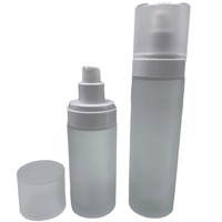 Pulvérisateur à pompe en plastique PET mat 50 ml, brume fine, sérigraphie, pour toner, parfum, lotion, crème, cosmétiques, format voyage