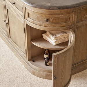 <span class=keywords><strong>Mobile</strong></span> da <span class=keywords><strong>Bagno</strong></span> in Rovere con Doppio <span class=keywords><strong>Lavabo</strong></span> Personalizzato, Unità Indipendente con Piano in Lastra di Roccia Impermeabile, <span class=keywords><strong>Mobile</strong></span> in Legno Massello di Alta Qualità - Product Image 5