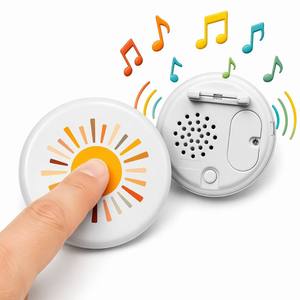 Pin Metálico Redondo con Módulo de Voz Personalizado, con Logotipo y Música, para Regalos Promocionales de Marca Corporativa - Product Image 2