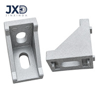 Konektor Braket Sudut 90 Derajat Profil Aluminium, Braket Sudut Slot T untuk Perakitan Rangka Industri 20/30/40/45/50