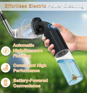 Nouvelle brosse électrique améliorée pour clubs de golf, brosse nettoyante à eau pour golf, en nylon rigide rétractable, pour le nettoyage des clubs, des balles et des chaussures - Product Image 1