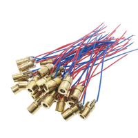 Diodes laser 5mW 650 nm, diodes laser point rouge, circuit 3V/5V, module 5mW 650nm, pointeur de visée, tête en cuivre