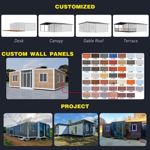 Vorgefertigtes Modulares Mobiles Wohncontainerhaus mit Glaswand aus Florida, Holzhaus, Fertighaus, Villa - Product Image 6