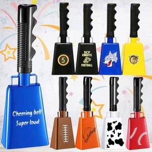 Campana Cuadrada de Mano de 9 Pulgadas con Asa - Campana de Animación Fuerte para Eventos Deportivos, Carreras y Regalos Promocionales - Product Image 2
