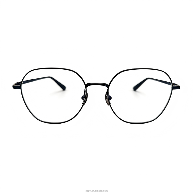 Lightweight Metal Optical Frames | Prescription Ready Eyeglasses Mirror Lenses Resin | Blue/Gold | Factory Direct Wholesale