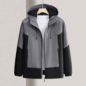 Veste pour homme personnalisée, imperméable, coupe-vent et respirante, avec capuche, pour le sport et les activités de plein air - Product Image 2