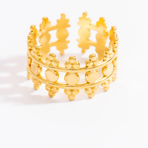 Fashion <b>Rings</b> Geometric Open Top <b>Titanium</b> Steel Unisex Jewelry Gift Yiwu Origin - Product Image 5