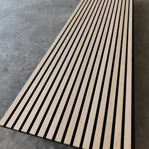 Bamboo Wall Decorative Slat Wood Veneer Acoustic Panel For Office Hotel Wall Decoration Panel