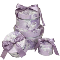 Boîte-cadeau de Noël de luxe en gros personnalisée, boîtes-cadeaux de proposition de demoiselle d'honneur personnalisées, boîtes rondes en papier avec nœud en ruban