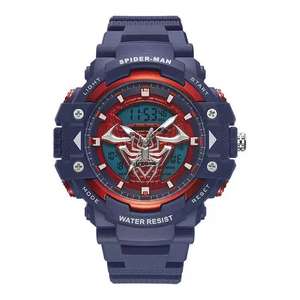 Montre pour homme, style sportif et cool, Miyota, cadran carré en caoutchouc, Spider-Man, Iron Man, verre, aiguille, dessin animé, édition limitée, 50 bars - Product Image 6