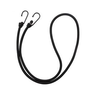 54 Zoll Schwarzes Starkes Elastisches Gummiseil 8mm Durchmesser Stahlhaken 30kg Tragkraft Ladungssicherung Outdoor Camping Verpackung - Product Image 1