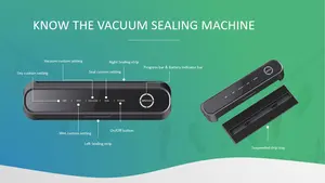 Vakuum ier maschine Automatische Lebensmittel versiegelung Doppelte Versiegelung für trockene Nass nahrungsmittel konservierung Schnur los Tragbar-Gebraucht