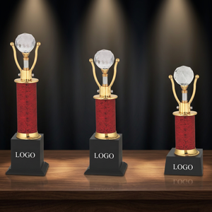 Trofeo de Metal Fundido a Presión de POOJA GIFT CORPORATION, Columna Roja con Acabado Dorado, Premios Deportivos, Diseño Portátil, Listo para Grabar - Product Image 6
