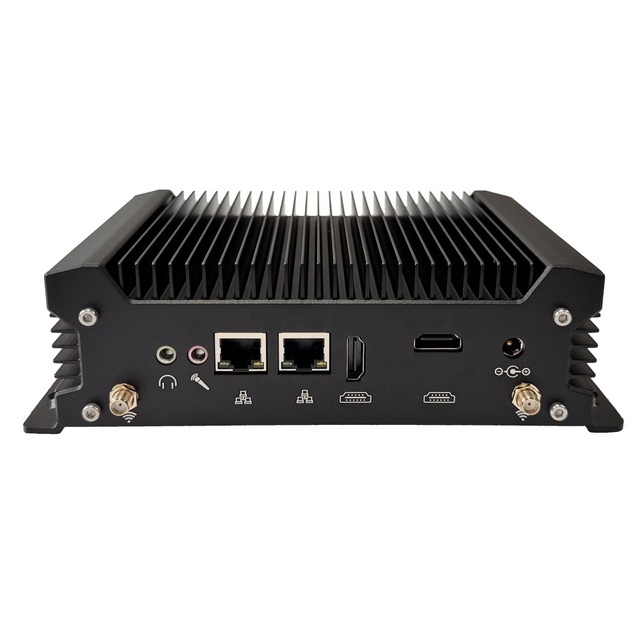 Fanless Industrial Chassis Mini PC Core I3/i5/i7 4th-13th Gen 16GB DDR4 RAM 1TB SSD Dual Band WiFi 2 LAN Ports Win/Linux OS
