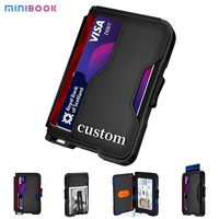 Minibook <strong>Best</strong> <strong>Selling</strong> High Quality Luxury <strong>Designer</strong> Credit <strong>Card</strong> Clip Men's and Women Leather Wallet <strong>Card</strong> <strong>Holder</strong> With Custom Box