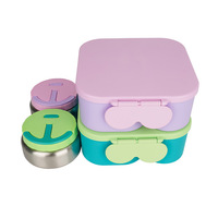 silicone pour micro-ondes, lave-vaisselle, congélateur, lot de 3 boîtes à lunch Bento en silicone avec couvercles