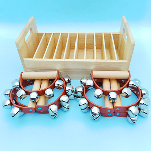 เครื่องดนตรีออร์ฟแบบขายส่ง ชุดระฆังมือ 5 ชิ้น พร้อมกล่องเก็บ ของเล่นเขย่ามือสำหรับเด็ก - Product Image 6