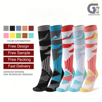 Chaussettes de sport épaisses personnalisées à la mode, chaussettes longues à fond éponge, chaussettes de ski professionnelles pour hommes et femmes