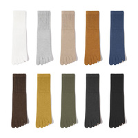 Chaussettes à cinq doigts en pur coton antibactériennes, absorbant la transpiration, sans coutures, désodorisantes et anti-frottement