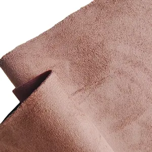 Tissu suédé en cuir synthétique pour chaussure, matériau en cuir synthétique en daim pu pour chaussures cuero sintetico la gamuza