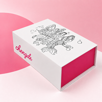 Échantillon gratuit, boîte cadeau pliante de luxe noire personnalisée avec fermeture magnétique, boîte d'emballage en carton durable pour bijoux, cosmétiques, vêtements