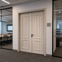 Porte WPC à double ouverture, design moderne, étanche, très vendue, pour usage commercial, portes intérieures en WPC, porte en bois creuse
