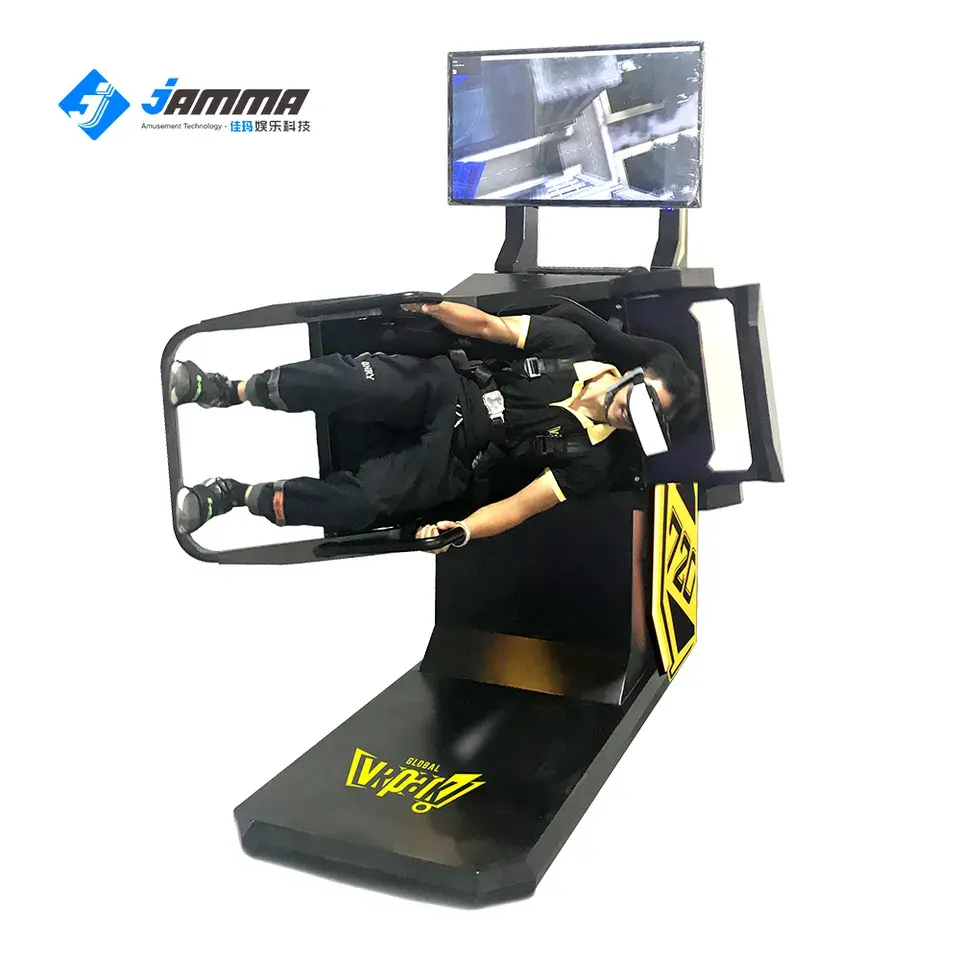 Máquina de juegos de realidad virtual 9D, silla 360 VR que funciona con monedas para videos 9D y simulación de vuelo con rotación de 360 grados