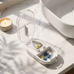 Boîte de rangement et coupe-pilules Medibox en gros - Boîte en plastique colorée personnalisée avec logo pour usage hebdomadaire, maison et extérieur - Product Image 4