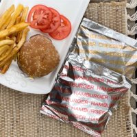 Sac en papier Hamburger de bonne qualité imprimé personnalisé feuille d'aluminium recyclable de qualité alimentaire étanche à l'huile