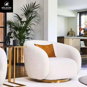 أريكة مفردة على الطراز الاسكندنافي كرسي بذراعين لطراز الفندق كرسي أريكة قماشي بسيط على شكل خاص بتصميم فردي وإطار خشبي مخصص - Product Image 4