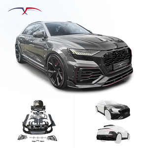 Kit carrosserie Q8 RSQ8 style MSY en fibre de carbone : pare-chocs avant/arrière, capot moteur, ailes, passages de roues, jupes latérales et spoiler Q8 Fibre - Product Image 1