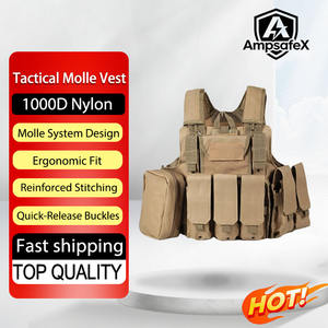 Chaleco Táctico Multibolsillos de Gran Capacidad, Diseño de Liberación Rápida, Talla Ajustable, Protección Anticorte, Patrón de Camuflaje - Product Image 1