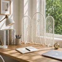 Paravent portable autoportant comme écran décoratif pliable, panneau de séparation blanc pour la maison, le bureau et la chambre