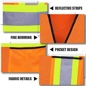Article de <span class=keywords><strong>sécurité</strong></span>, veste de <span class=keywords><strong>sécurité</strong></span> à haute visibilité en maille personnalisée, gilet réfléchissant avec poches, veste réfléchissante, équipement de <span class=keywords><strong>sécurité</strong></span> - Product Image 4