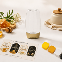 Bouteille souple ovale personnalisée de qualité alimentaire pour miel, ketchup, confiture, sauce salade – Contenant vide à inverser
