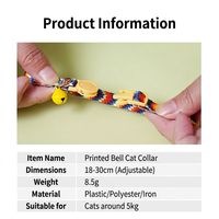 Collier pour chat OEM/ODM de luxe, mignon, tissé à la main, doux et confortable, en polyester, avec boucle de sécurité détachable, pour animaleries, faible MOQ, prix d'usine