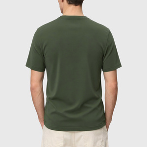 Men's <b>Olive</b> <b>Green</b> Short Sleeve Cotton Crew Neck <b>T</b> <b>Shirt</b> Custom Print Short Sleeve Tee - Product Image 2