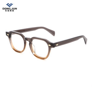 شعار مخصص جاهز تصميم جديد عتيق كلاسيكي شفاف نظارات عين أسيتات الزيتون إطار غير متزن للرجال والنساء - Product Image 3